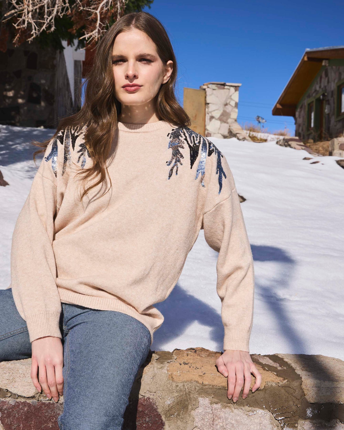 Sweater Destello Beige