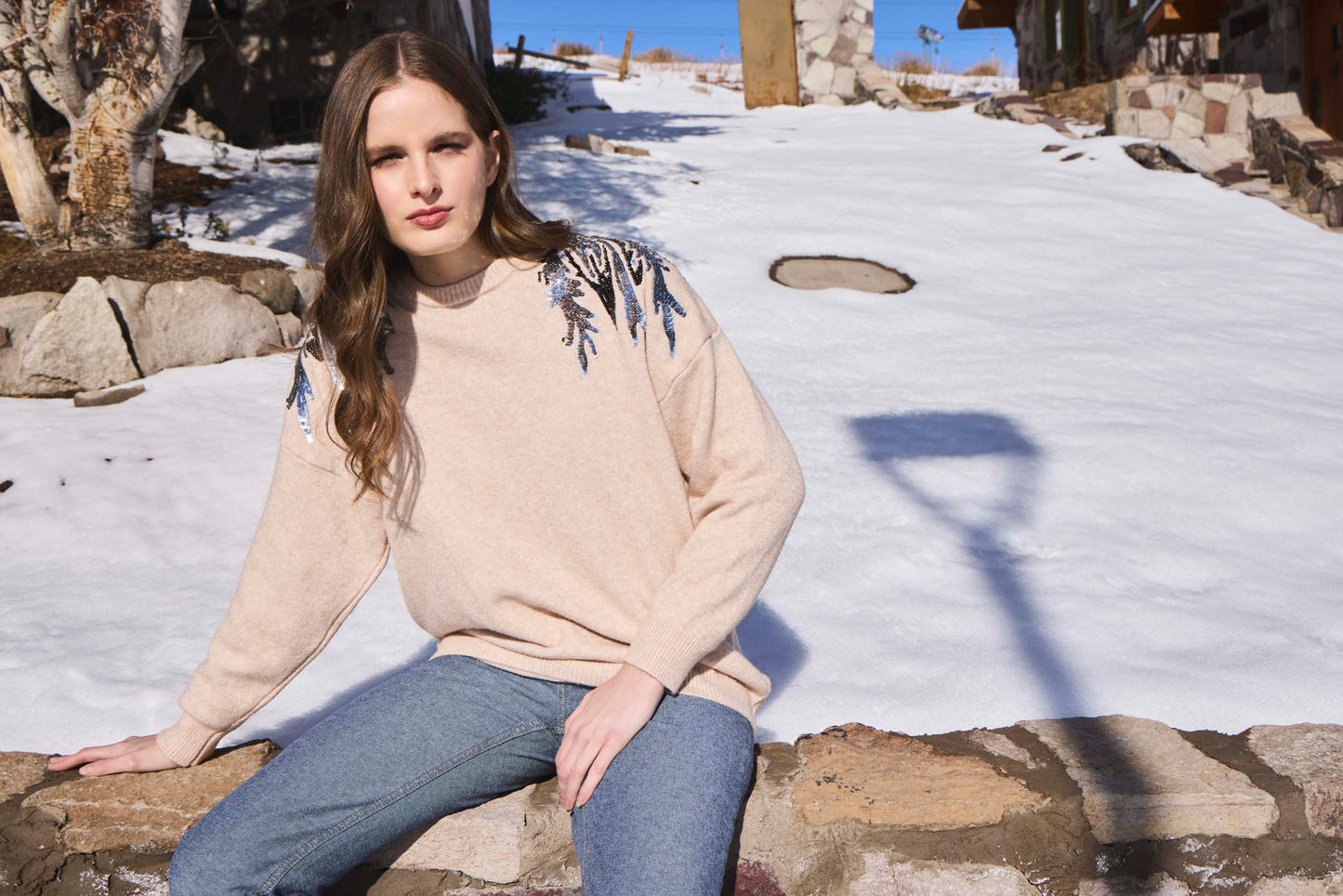 Sweater Destello Beige