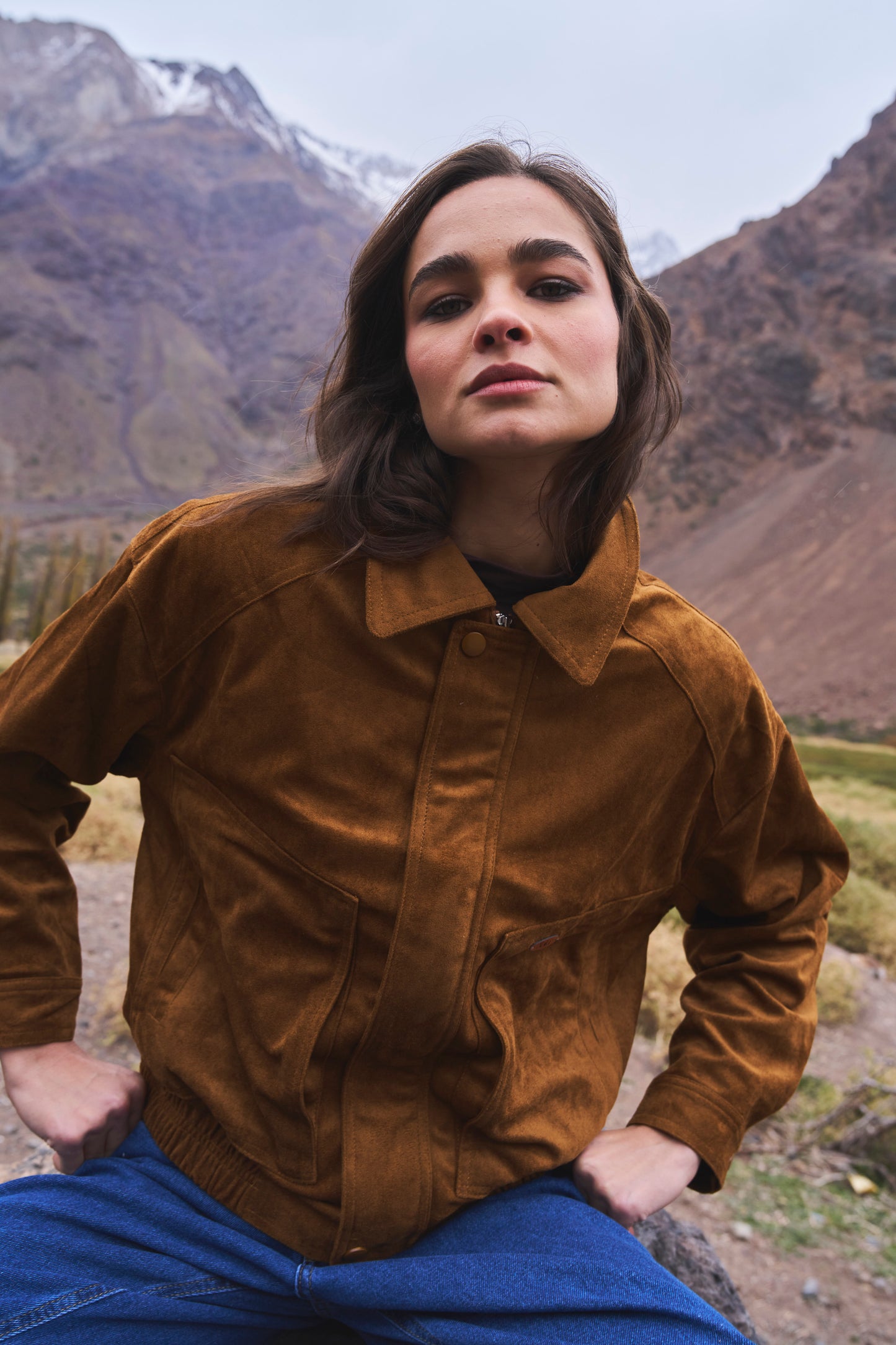Jacket Folk Caramelo
