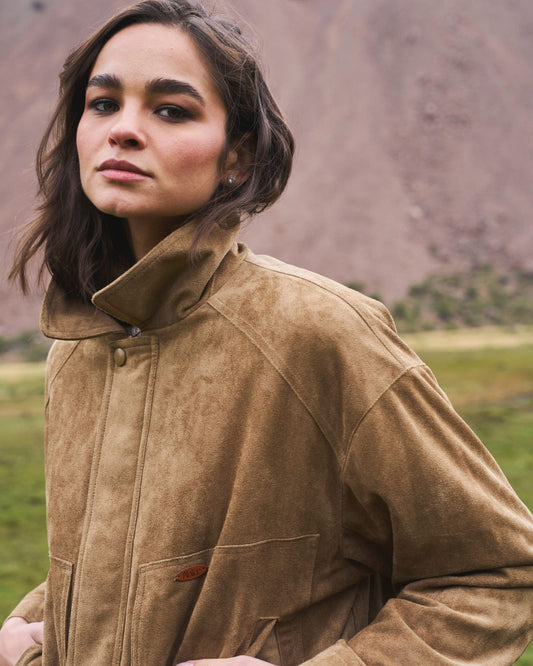 Chaqueta Folk Camel