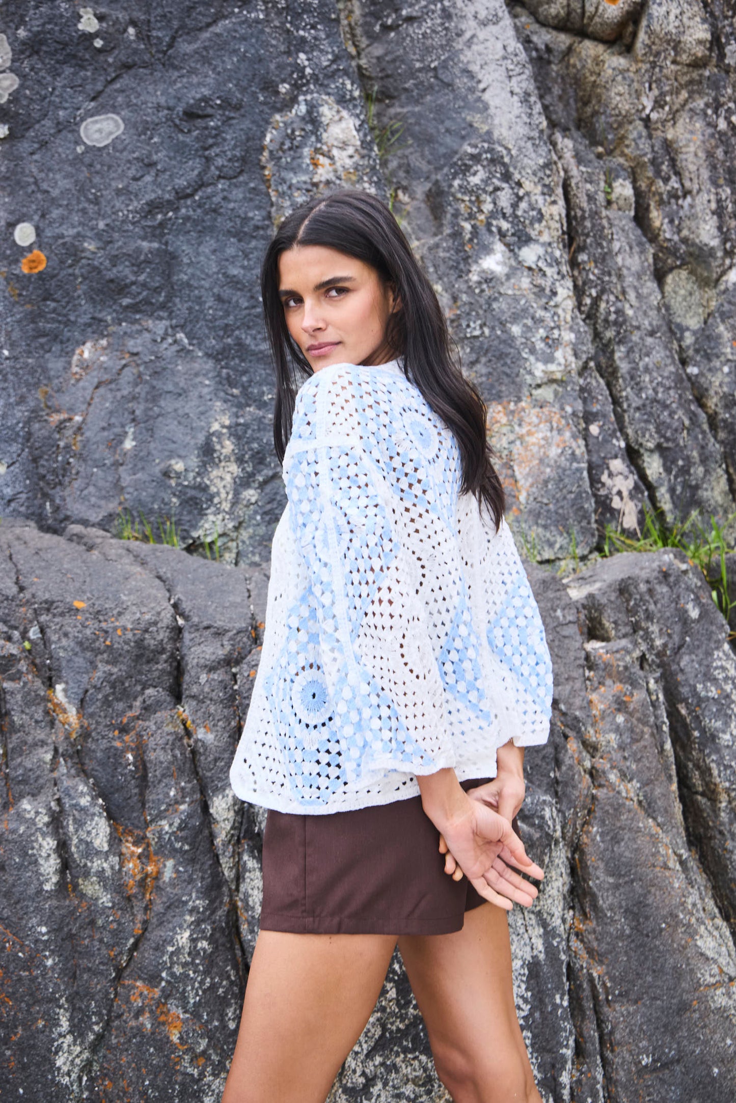 Chaleco Inda Crudo Celeste