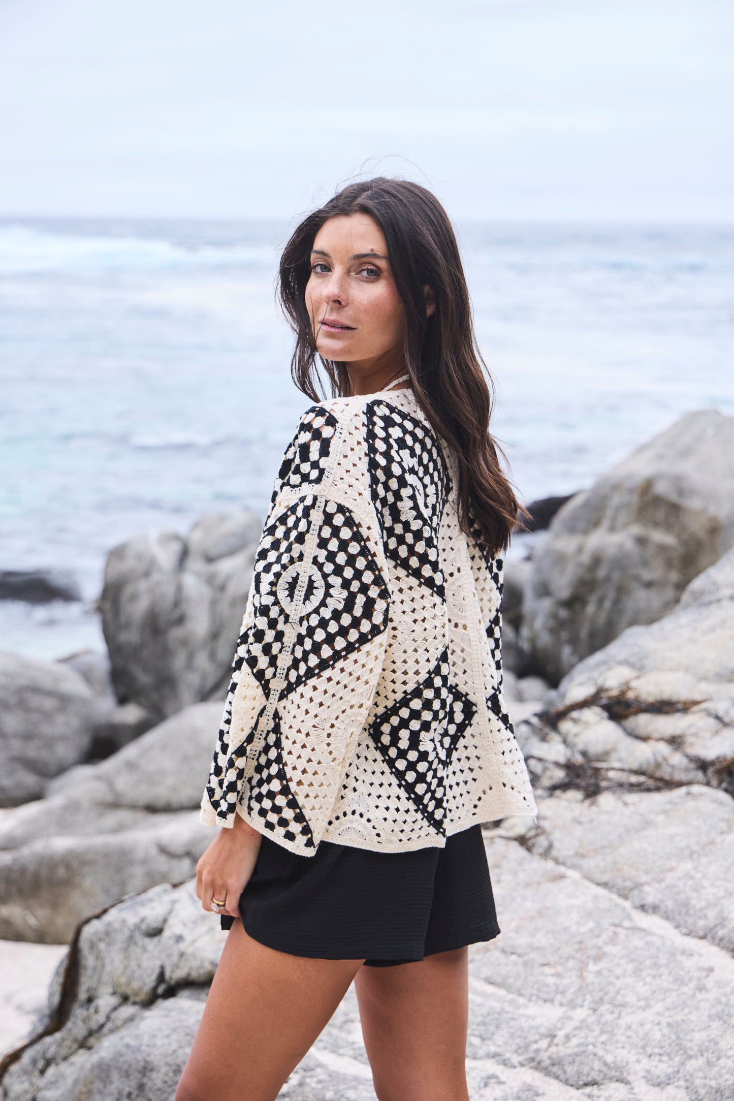 Chaleco Inda Crudo Negro