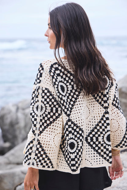 Chaleco Inda Crudo Negro