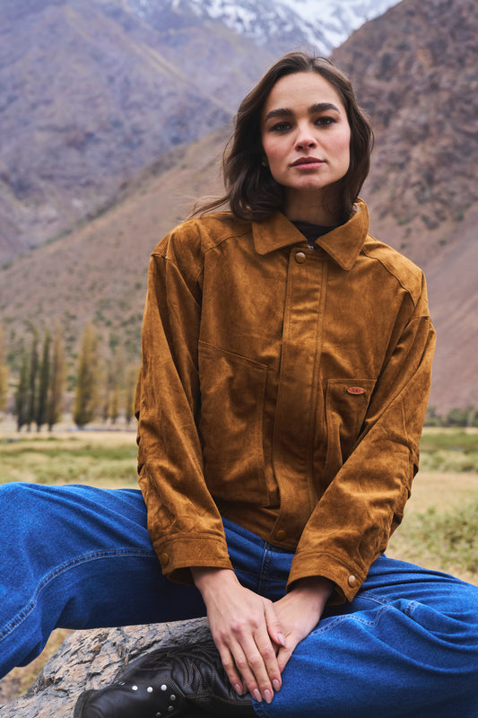Jacket Folk Caramelo