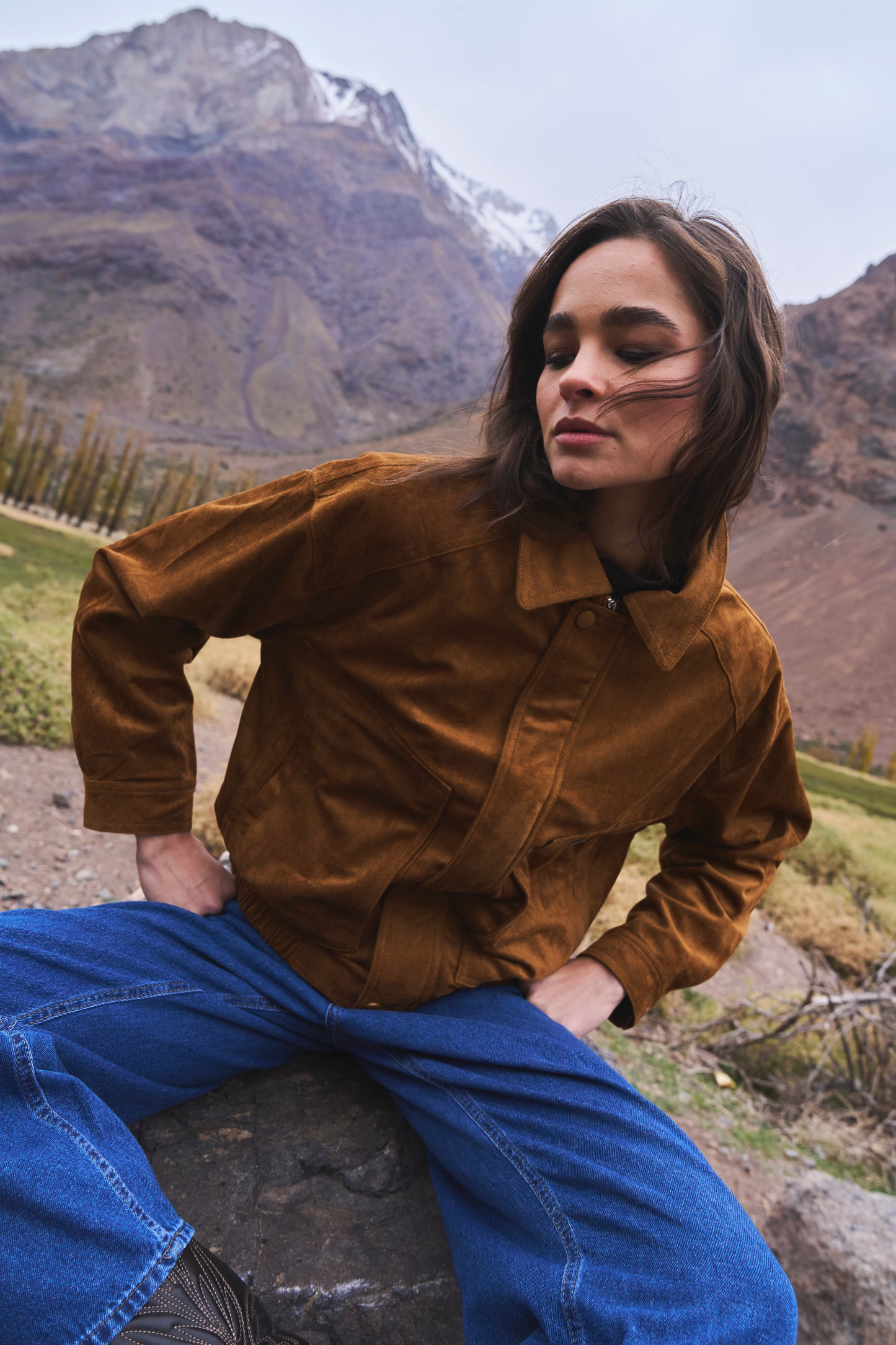 Jacket Folk Caramelo