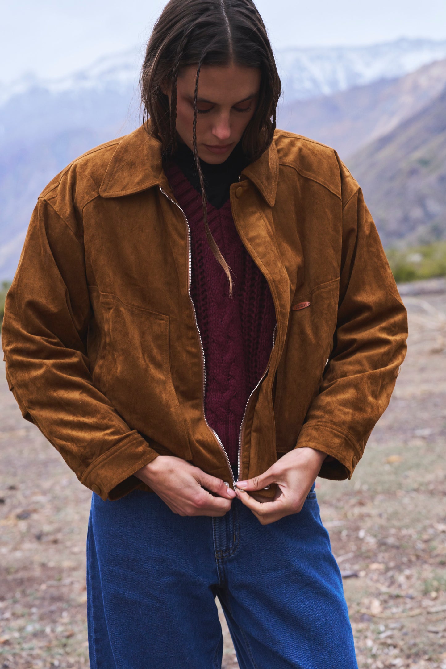 Jacket Folk Caramelo
