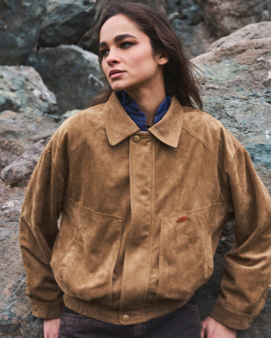 Chaqueta Folk Camel