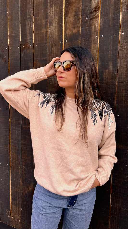 Sweater Destello Beige