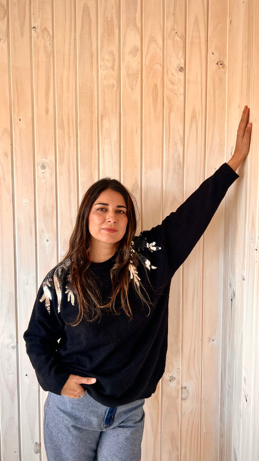 Sweater Destello Negro