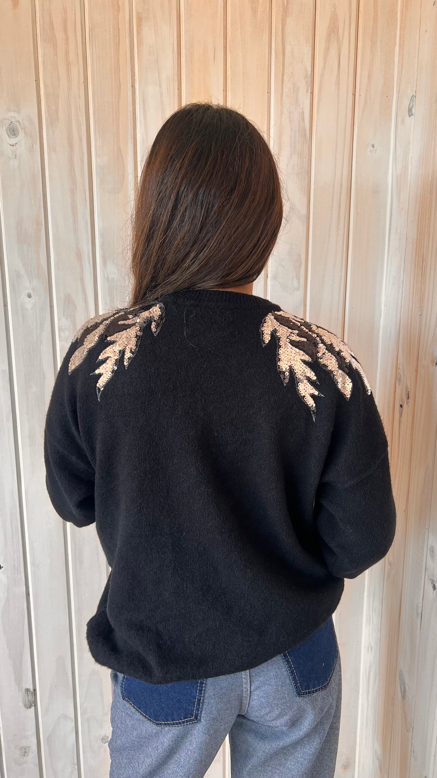 Sweater Destello Negro